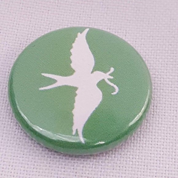 Alittlelark Button Art Pin Dove Olive Branch Silhouette Peace - Picture 2 of 6